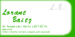 lorant baitz business card